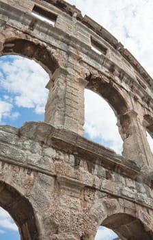 Roman amphitheater in Pula, Croatia