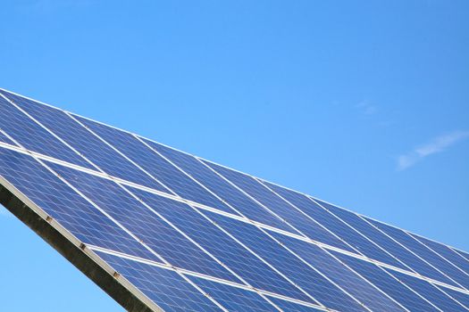 Solar panel against blue sky
