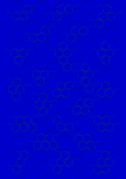 Abstract background with structural chemical formulas of benzene rings