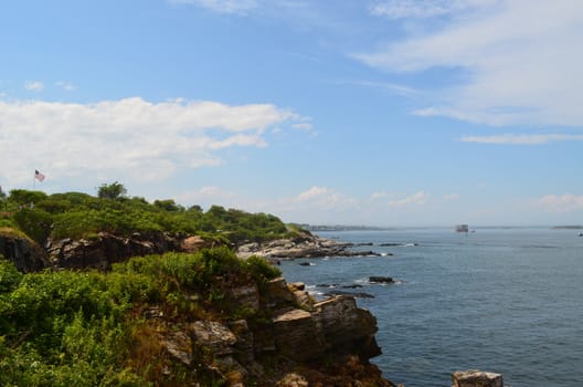 View along the atlantic coast of Maine