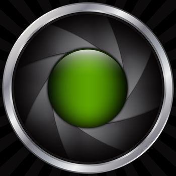 Abstract graphic aperture and lens background