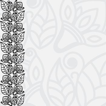 Black And White Filigree Floral Background