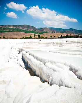 Natural travertine pools and terraces, Pamukkale, Turkey