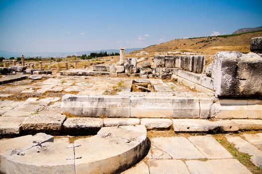 Ancient ruins in Ephesus Turkey - archeology background