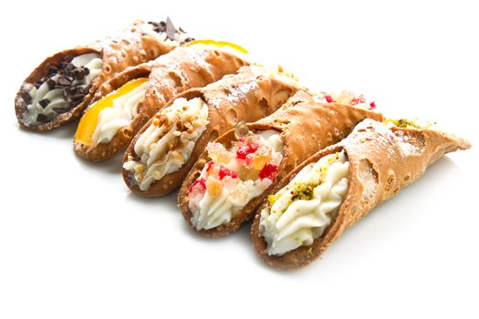 mixed Sicilian cannoli
