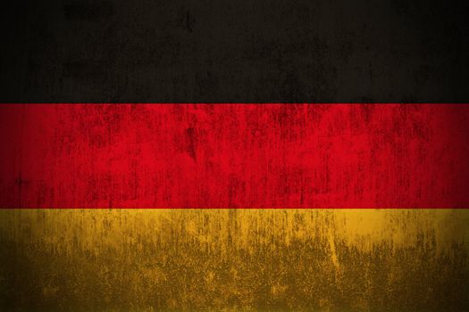 Weathered Flag Of Germany, fabric textured