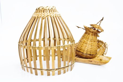 Thailand bamboo fishing trap made from bamboo wood