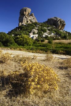 Beautiful rock formations in the Moon Valley on Sardinia, Italy