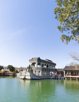 stone boat of the summer palace Beijing China