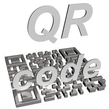 Abstract example of a three-dimensional QR code as a background