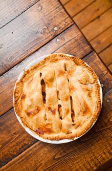 Freshly baked apple pie