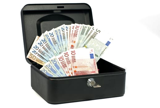 money safe with euro cash biljets