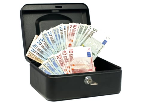 money safe with euro cash biljets
