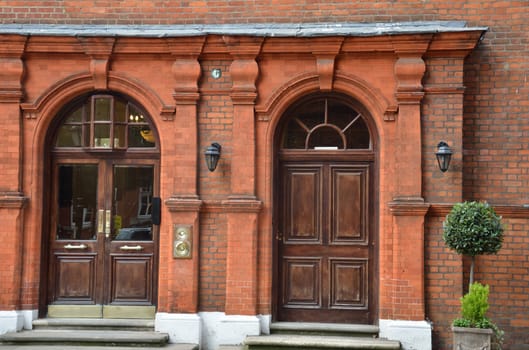 victorian double door entrance