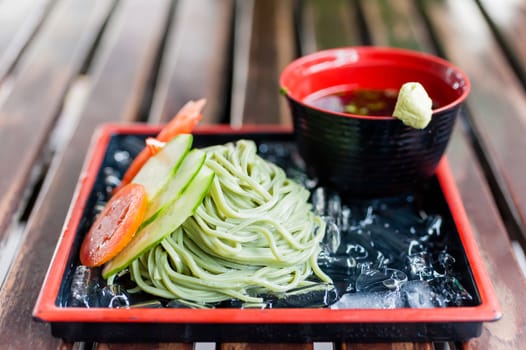 buckwheat zaru soba noodle japanese traditional food