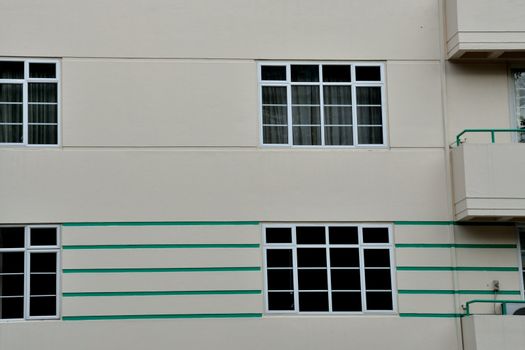 Art Deco style architecture in close up