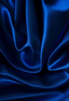 Smooth elegant blue silk can use as background