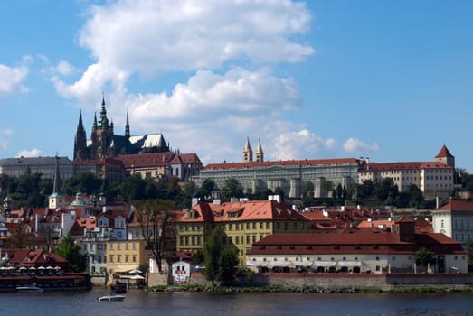 Prague castle in summer day