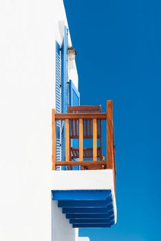 Balcony from a house on a Greek Cycladic island