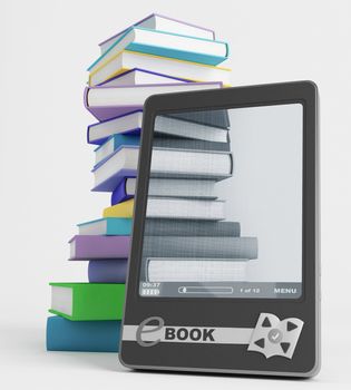  In the E-book display visible images of books
