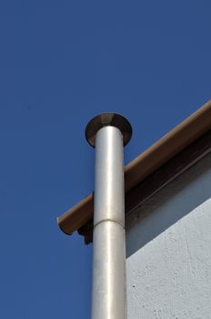 Close up of a chimney and roof