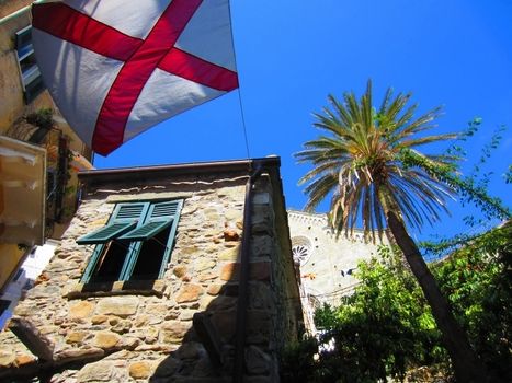 Italian Village on Coast of Liguria