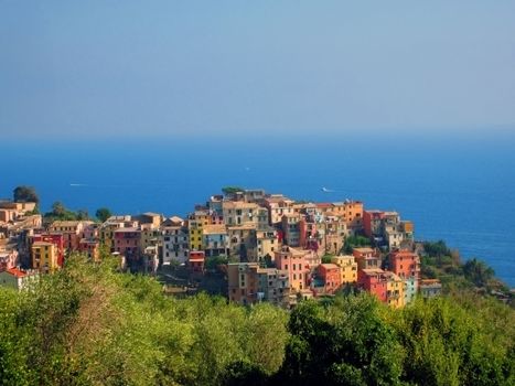 Italian Village on Coast of Liguria