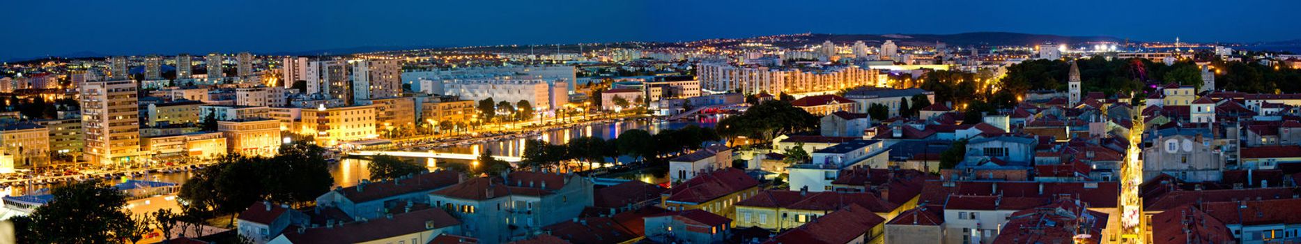 City of Zadar aerial panorama, Dalmatia, Croatia