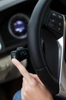 woman driving a car