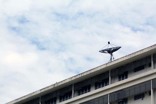 Satellite dish on the roof