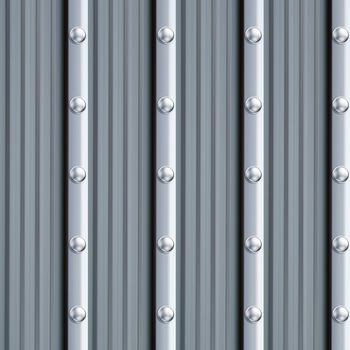 background in the form of gray metal texture with silver rivets