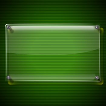 Glass or plexiglas framework on green modern background



