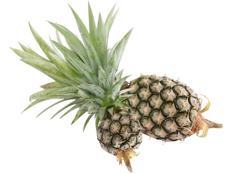 fresh  pineapple  on white background