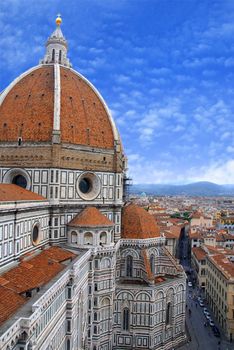 Beautiful renaissance cathedral Santa Maria del Fiore in Florence, Italy