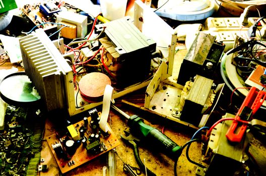 plastic and electric waste for recycling