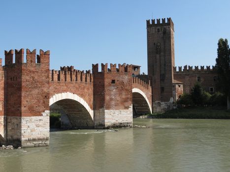 Verona - the famous medieval castle in the city centre