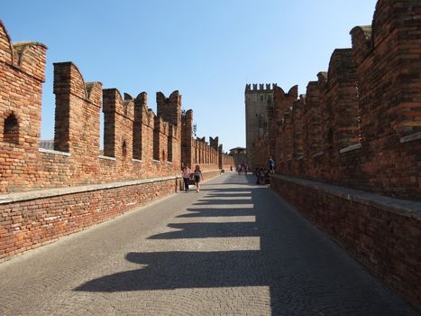 Verona - the famous medieval castle in the city centre