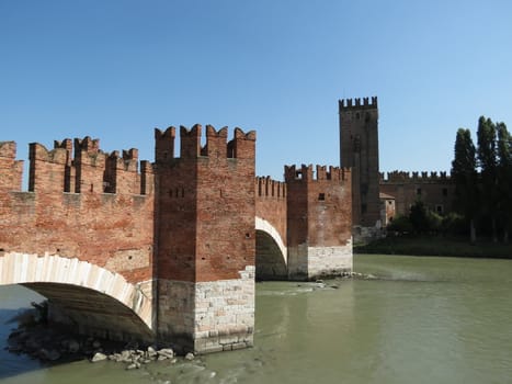 Verona - the famous medieval castle in the city centre