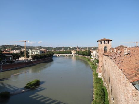 Verona - the famous medieval castle in the city centre