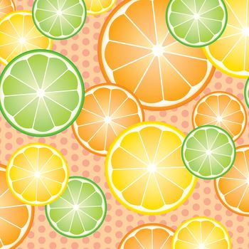Abstract with pattern oranges slices from background