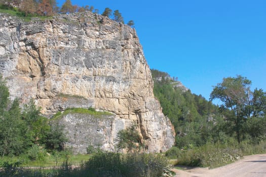 In mountain gorge. Summer landscape.