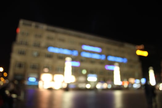 cologne city night bokeh