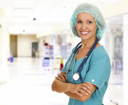 Medical doctor woman in the hospital