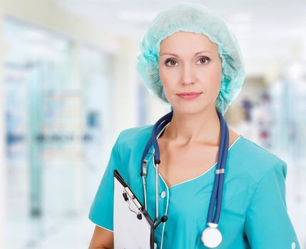 Medical doctor woman in the office