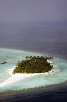 Vacation island in the maldives