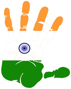 handprint flag india