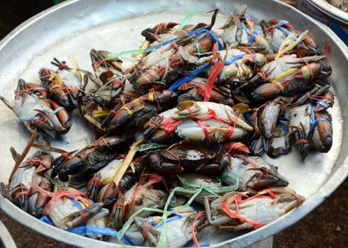 Crabs for sale, seafood markets, thailand