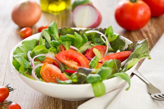 Fresh varieties of vegetables salad