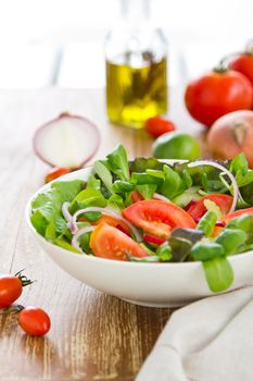 Fresh varieties of vegetables salad
