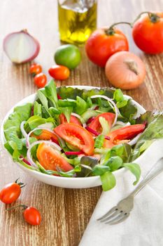 Fresh varieties of vegetables salad